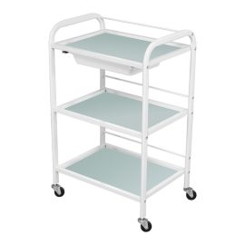 Beauty Salon Spa Trolley Cabinet Station with 3 Storage Trays