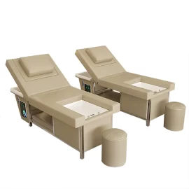 Electric Head Spa Bed Massage Bed Water Circulation Head Therapy Pedicure Shampoo Chair